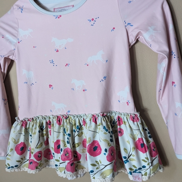 Sweet Honey long sleeved unicorn rash guard size 10 - Picture 2 of 6